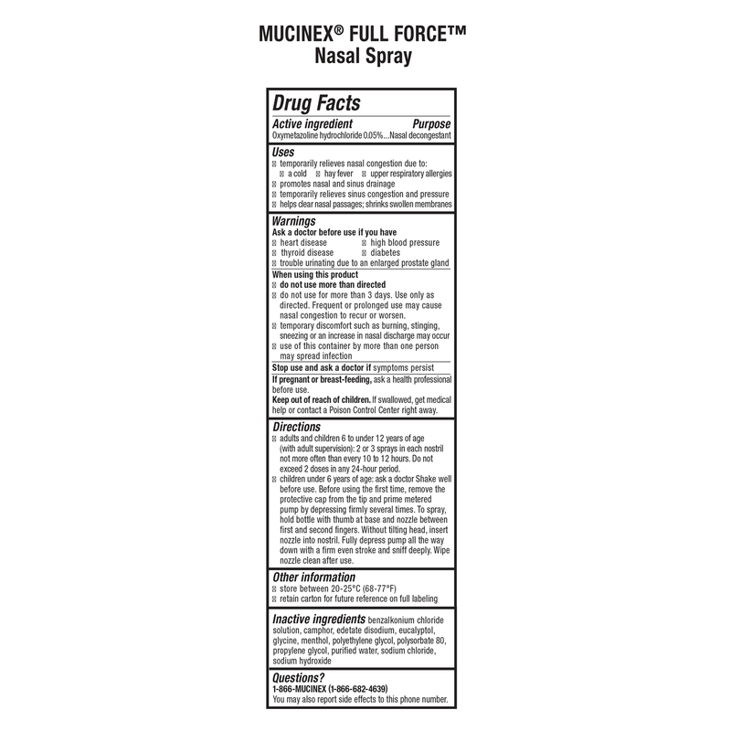 Mucinex Sinus-Max Severe Nasal Congestion Relief Nasal Spray 0.75oz
