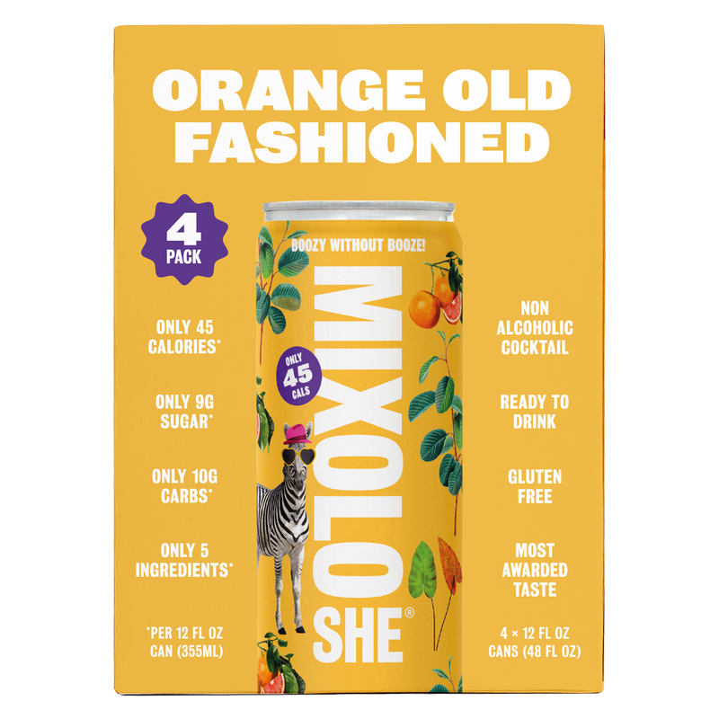 Mixoloshe Orange Old Fashioned NonAlcoholic Cocktail 4 pk BevMo!