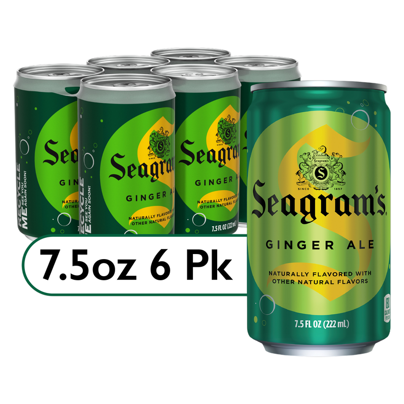 Seagram's Ginger Ale 6pk 7.5oz Mini Can