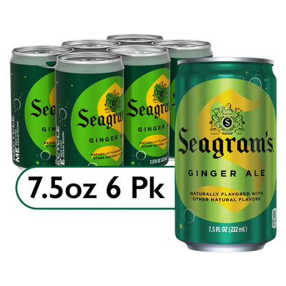 Seagram's Ginger Ale 6pk 7.5oz Mini Can