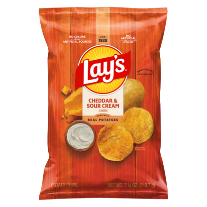 Lay's Cheddar & Sour Cream Potato Chips 7.75oz