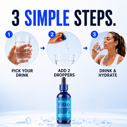 Hydra Drops Liquid Hydration Electrolyte Drops, 1 Bottle