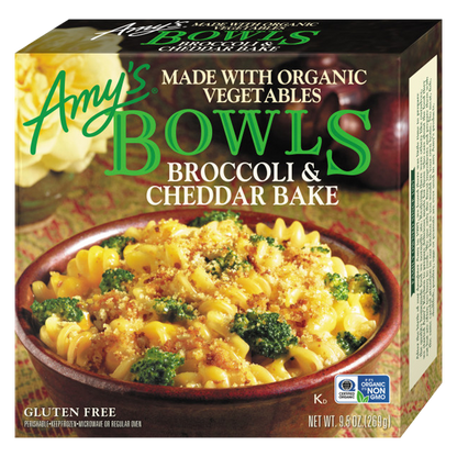 Amy's Frozen Bowls Broccoli and Cheddar Bake 9.5oz