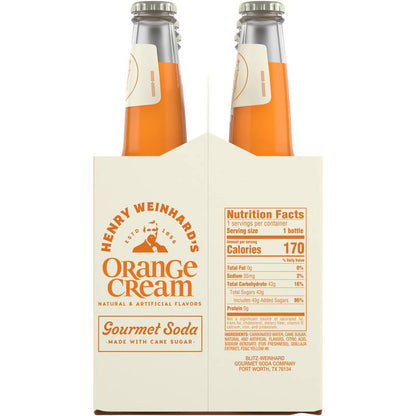 Henry Weinhard's Orange Cream Soda 6pk 12oz Btl