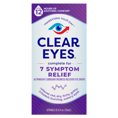 Clear Eyes Complete 7 Symptom Relief Eye Drops 0.5oz