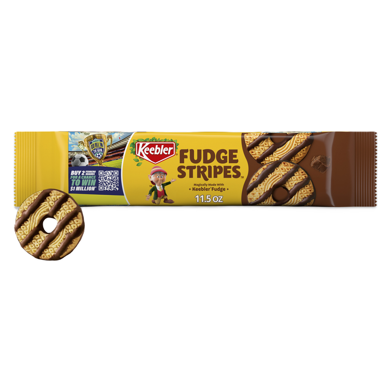 Keebler Fudge Stripes, Original Shortbread Cookies Coated in Keebler Fudge, 11.5 oz