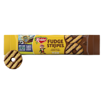 Keebler Fudge Stripes, Original Shortbread Cookies Coated in Keebler Fudge, 11.5 oz