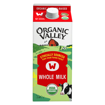 Organic Valley Whole Milk 1/2 Gallon