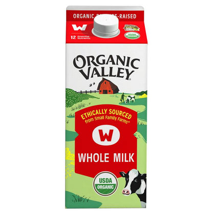 Organic Valley Whole Milk 1/2 Gallon