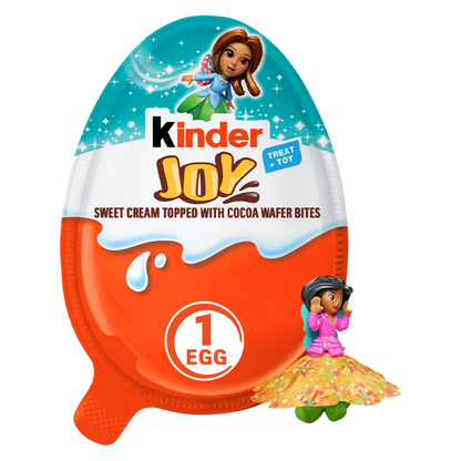 Kinder Joy Egg, Treat Plus Toy, Sweet Creams and Chocolatey Wafers, Individually Wrapped, 0.7 oz