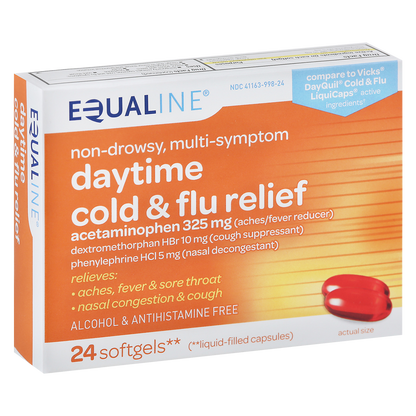 Equaline Daytime Cold + Flu Relief 24 softgels