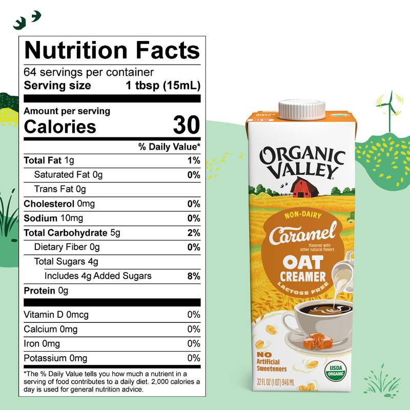 Organic Valley Caramel Oat Creamer 32oz Ctn