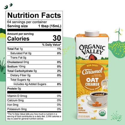 Organic Valley Caramel Oat Creamer 32oz Ctn