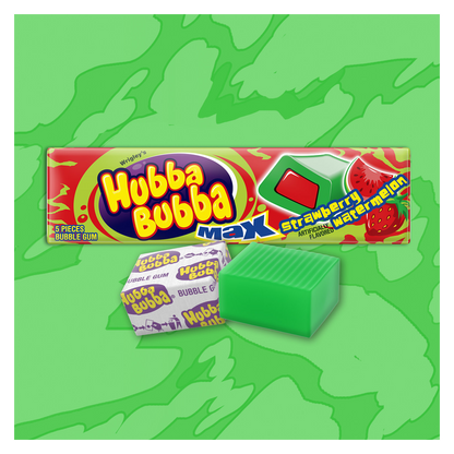 Hubba Bubba Max Strawberry Watermelon Gum 5ct