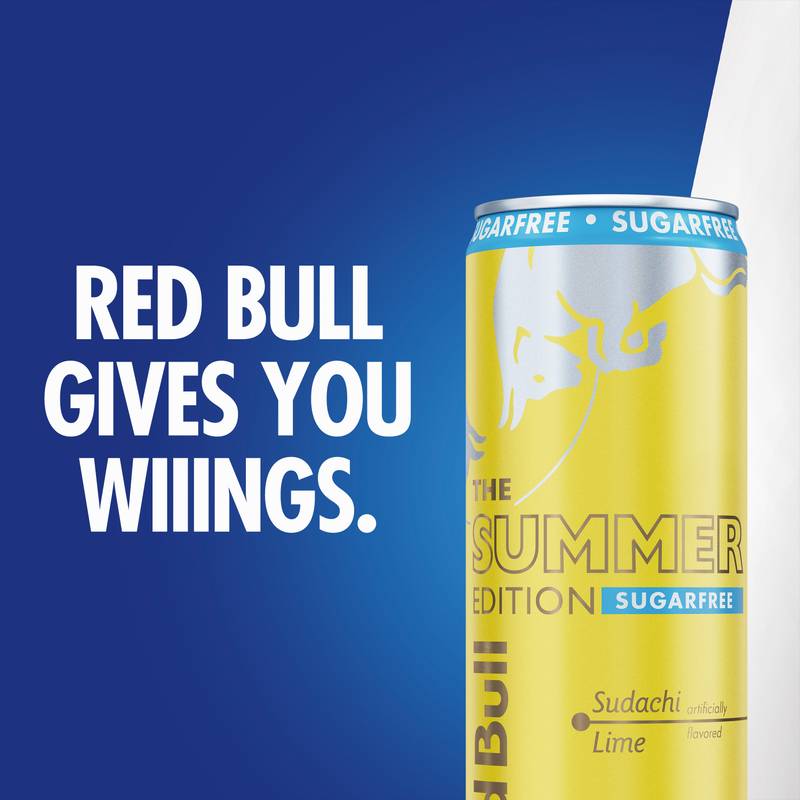 Red Bull Sugar Free Summer Edition Sudachi Lime Energy Drink 4pk 12oz Can