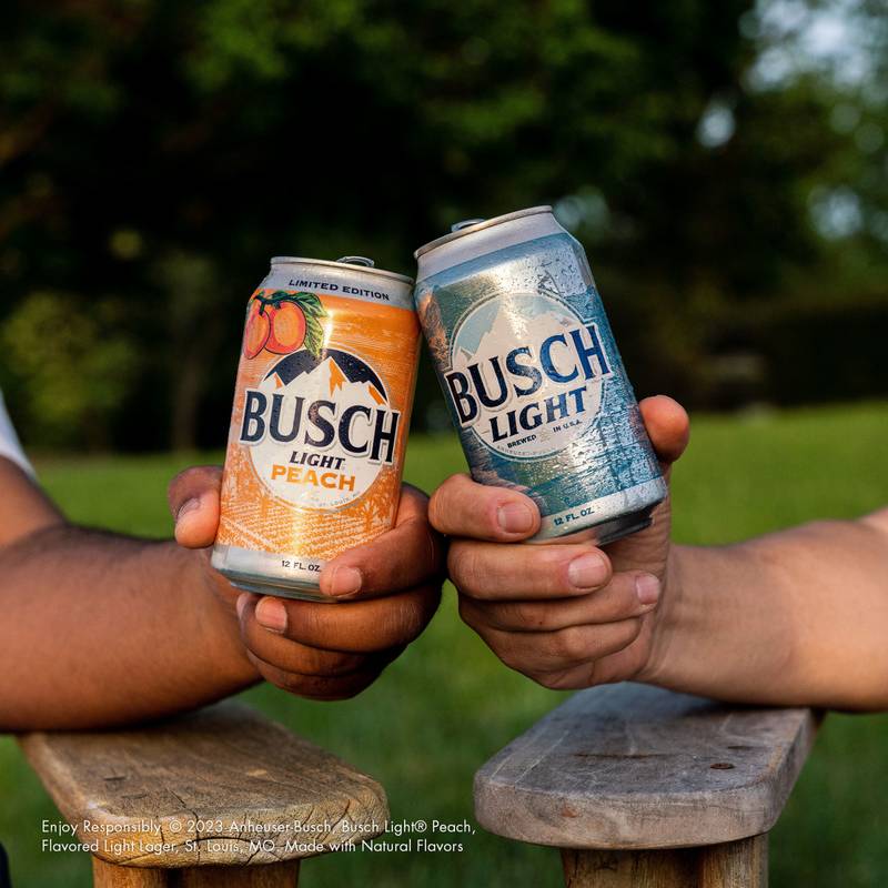 Busch Light Peach 30pk 12oz Can 4.1% ABV - Busch Light – BevMo!