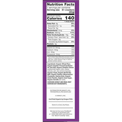 Annie's Organic Cheddar Bunnies Crackers 7.5oz