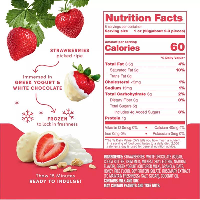 Tru Fru Frozen Greek Yogurt Strawberries 8oz