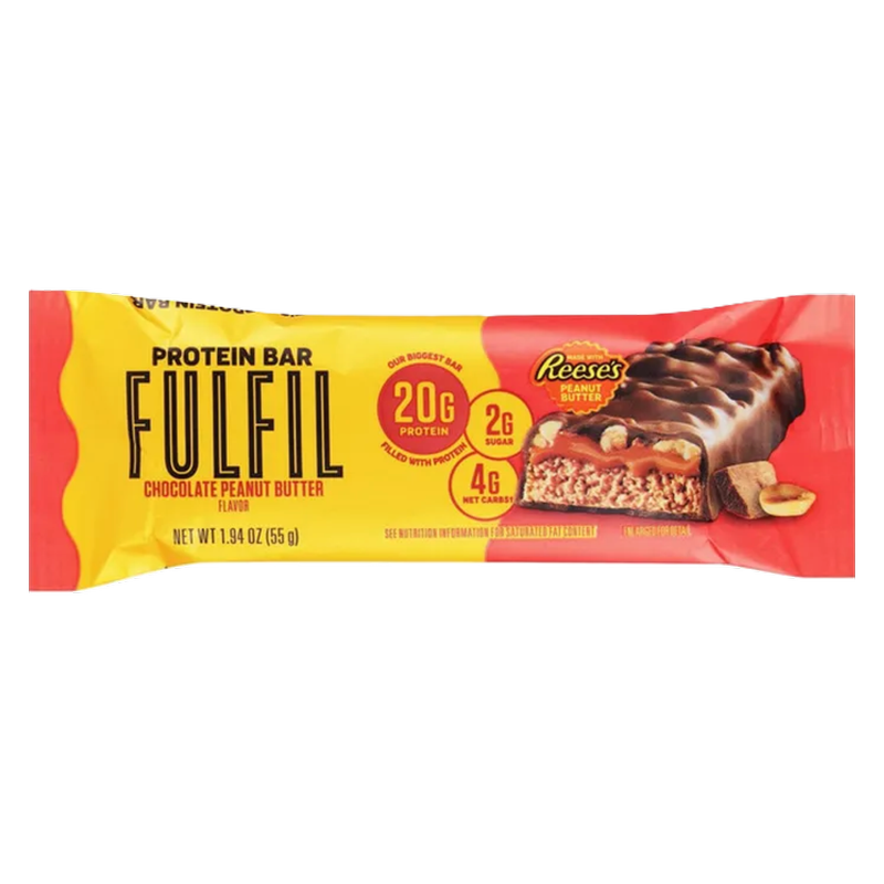 FULFIL Chocolate Peanut Butter made with REESE'S Peanut Butter Protein Standard Bar, 1.94oz