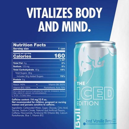Red Bull Iced Vanilla Berry Energy Drink 12oz Can