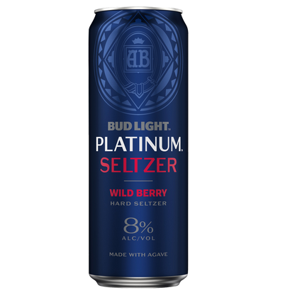 Bud Light Platinum Wild Berry Seltzer Single 25oz Can 8.0% ABV