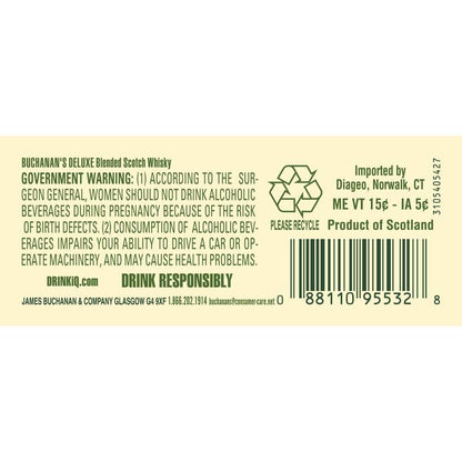 Buchanan's DeLuxe Aged 12 Years Blended Scotch Whisky, 750ml (80 Proof)