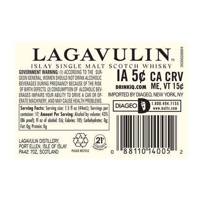 Lagavulin 16 Year Old Islay Single Malt Scotch Whisky, 750 mL (86 proof)