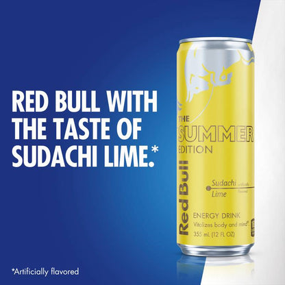 Red Bull Summer Edition Sudachi Lime Energy Drink 4pk 12oz Can