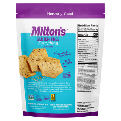Milton's Gluten Free Everything Baked Crackers 4.5oz