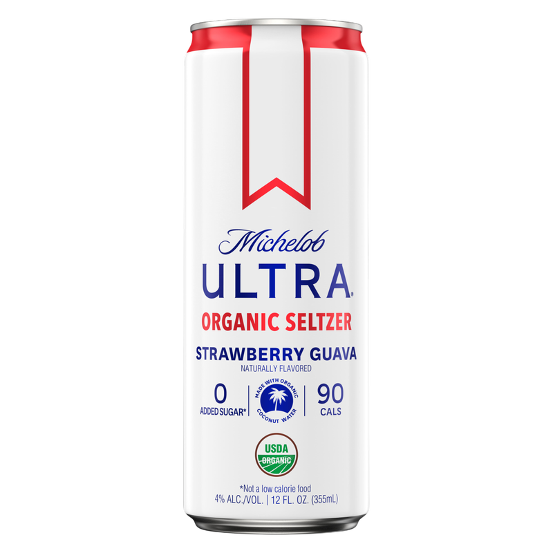 Michelob Ultra Organic Seltzer Strawberry Guava Single 12oz Can 4.0% ABV