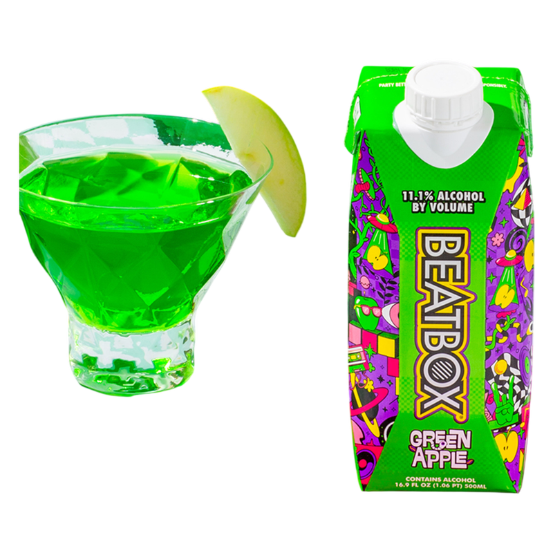 Beatbox Green Apple 500ml 11.1% ABV Wine Party Punch