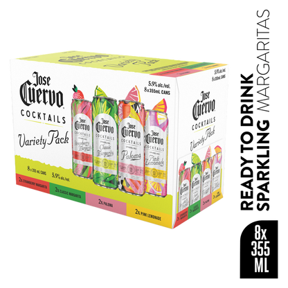 Jose Cuervo Sparkling Cocktail Variety Pack 8pk 12oz Can