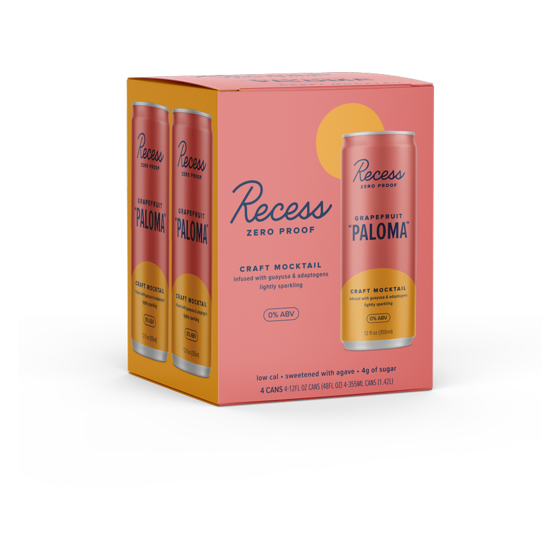 Recess Grapefruit Paloma Mocktail 4pk 12oz Can