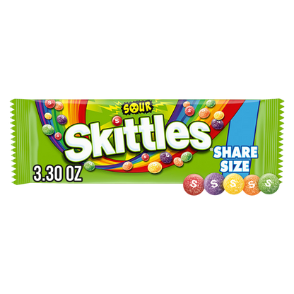 Skittles Sour Candy Share Size 3.3oz
