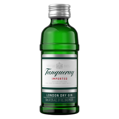 Tanqueray London Dry Gin, 50 mL (94.6 Proof)