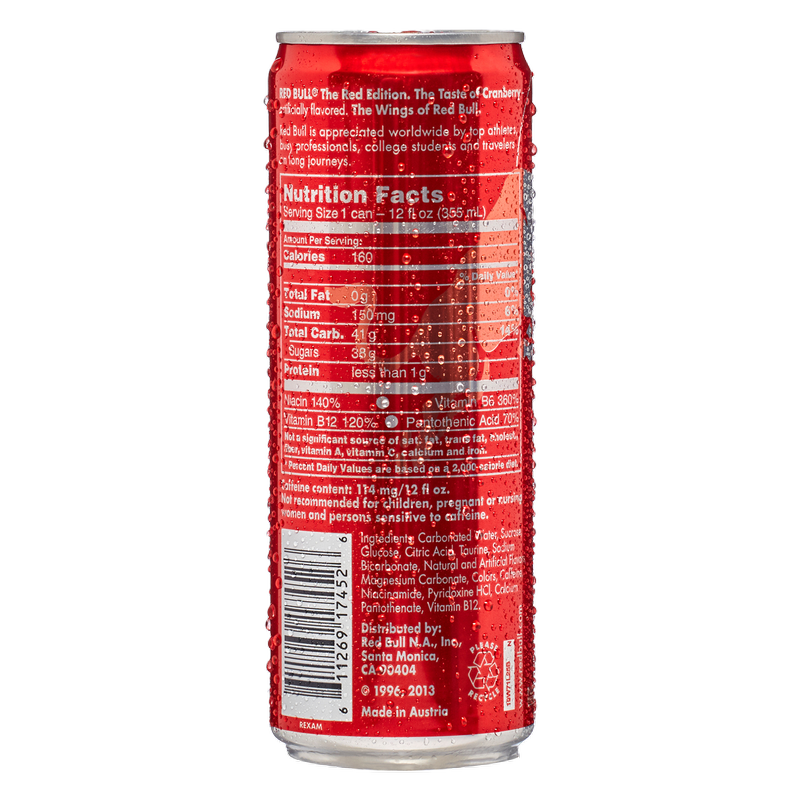 Red Bull Cranberry 12oz Can
