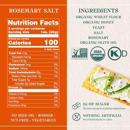 Firehook Crackers Rosemary Sea Salt 5.5oz