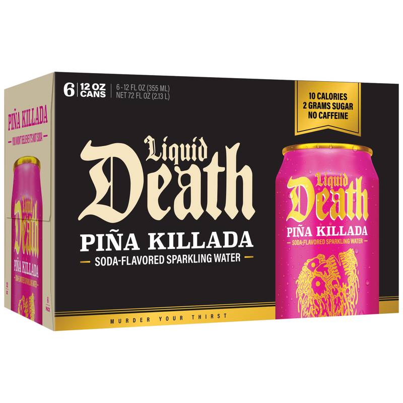 Liquid Death Piña Killada Sparkling Water 6pk 12oz Can