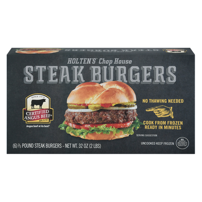 Holten Angus Beef Steak Burgers (Frozen) - 6ct