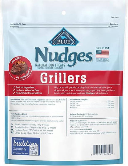 Nudges Grillers Made with Real Steak Natural Dog Treats, 10 Oz