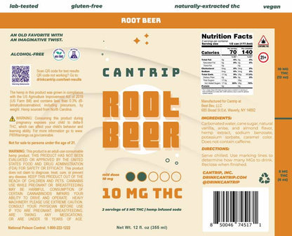 Cantrip Rootbeer 10mg THC Soda 4pk 12oz Can