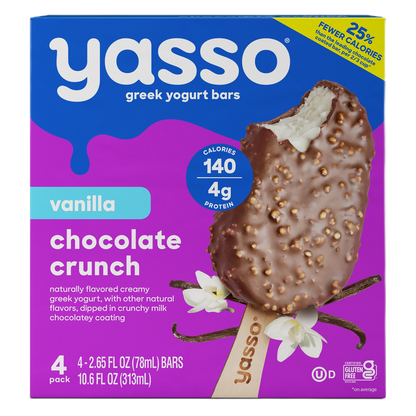 Yasso Vanilla Chocolate Crunch Bars, 4ct - Yasso – BevMo!