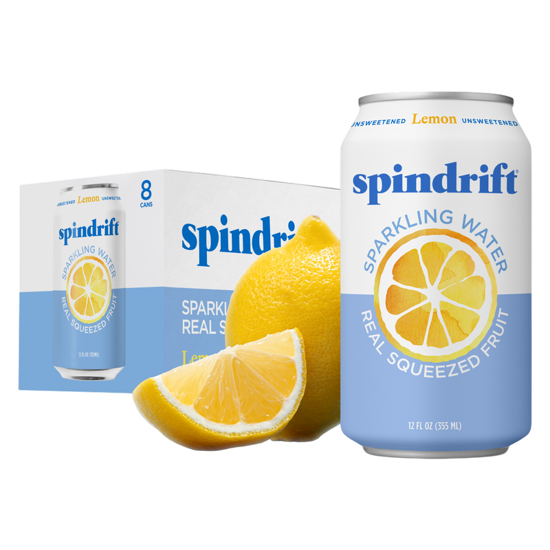 Spindrift Lemon Sparkling Water 8pk 12oz can