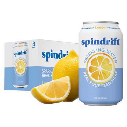 Spindrift Lemon Sparkling Water 8pk 12oz can