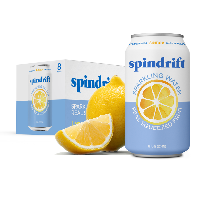 Spindrift Lemon Sparkling Water 8pk 12oz can