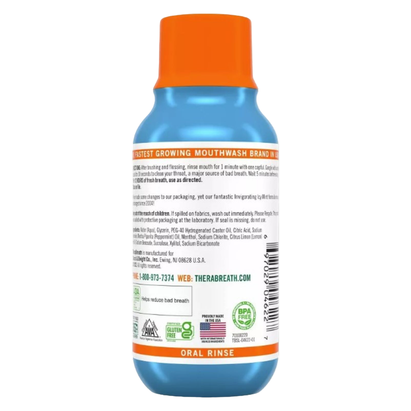 TheraBreath Fresh Breath Oral Rince Icy Mint 3oz