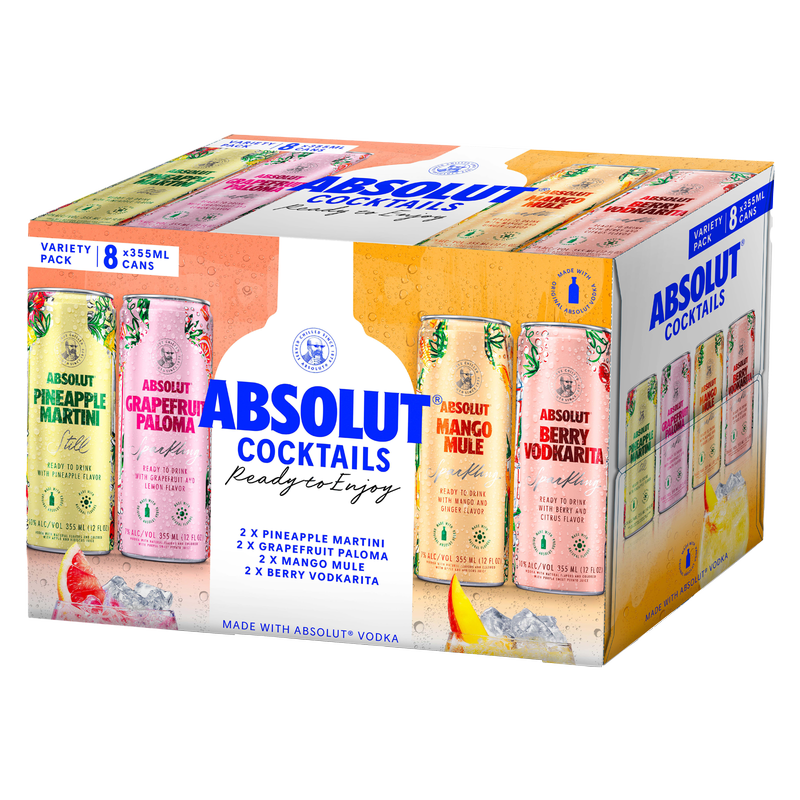 Absolut Cocktails Variety 8pk 12oz Can (ABV Varies)