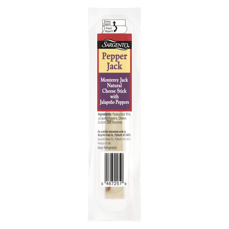 Sargento Natural Pepper Jack Cheese Stick - 1ct/.83oz