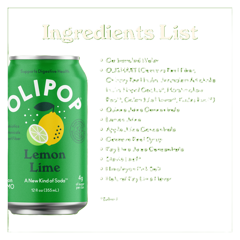 Olipop Lemon Lime 12oz Can