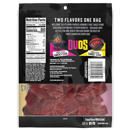 Jack Link's DUOs Original and Teriyaki Beef Jerky, 3.25oz